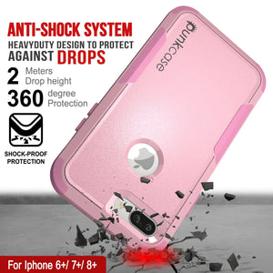 Punkcase for iPhone 8+ Plus Belt Clip Multilayer Holster Case [Patron Series] [Pink] (Color in image: Navy)