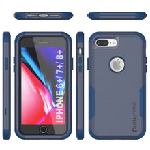 Cargar imagen en el visor de la galería, Punkcase for iPhone 8+ Plus Belt Clip Multilayer Holster Case [Patron Series] [Navy] (Color in image: Mint-Pink)
