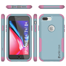 Cargar imagen en el visor de la galería, Punkcase for iPhone 7+ Plus Belt Clip Multilayer Holster Case [Patron Series] [Mint-Pink] (Color in image: Navy)
