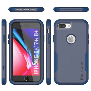 Punkcase for iPhone 7+ Plus Belt Clip Multilayer Holster Case [Patron Series] [Navy] (Color in image: Mint-Pink)