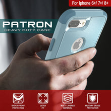 Load image into Gallery viewer, Punkcase for iPhone 7+ Plus Belt Clip Multilayer Holster Case [Patron Series] [Mint] (Color in image: Red-Black)
