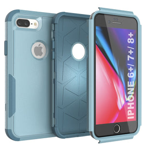 Punkcase for iPhone 7+ Plus Belt Clip Multilayer Holster Case [Patron Series] [Mint] 