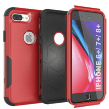 Load image into Gallery viewer, Punkcase for iPhone 7+ Plus Belt Clip Multilayer Holster Case [Patron Series] [Red-Black] 
