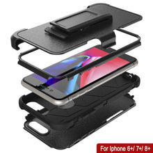 Cargar imagen en el visor de la galería, Punkcase for iPhone 8+ Plus Belt Clip Multilayer Holster Case [Patron Series] [Black] 
