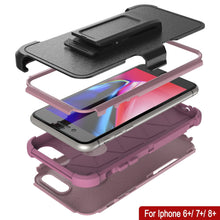 Cargar imagen en el visor de la galería, Punkcase for iPhone 7+ Plus Belt Clip Multilayer Holster Case [Patron Series] [Pink] 
