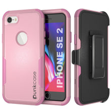 Cargar imagen en el visor de la galería, Punkcase for iPhone SE Belt Clip Multilayer Holster Case [Patron Series] [Pink] (Color in image: Pink)
