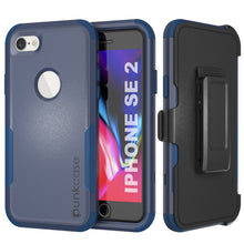 Cargar imagen en el visor de la galería, Punkcase for iPhone SE Belt Clip Multilayer Holster Case [Patron Series] [Navy] (Color in image: Navy)
