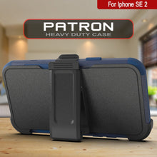 Cargar imagen en el visor de la galería, Punkcase for iPhone SE Belt Clip Multilayer Holster Case [Patron Series] [Navy] (Color in image: Black)

