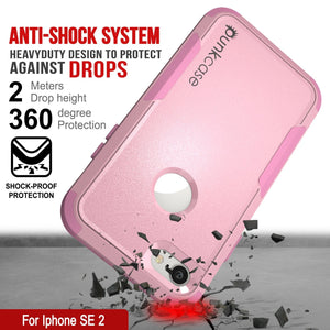 Punkcase for iPhone SE Belt Clip Multilayer Holster Case [Patron Series] [Pink] (Color in image: Navy)