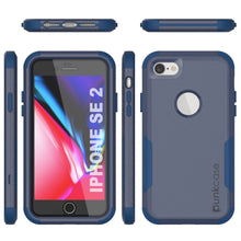 Cargar imagen en el visor de la galería, Punkcase for iPhone SE Belt Clip Multilayer Holster Case [Patron Series] [Navy] (Color in image: Mint-Pink)
