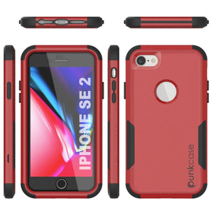 Punkcase for iPhone SE Belt Clip Multilayer Holster Case [Patron Series] [Red-Black] (Color in image: Mint)