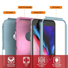 Load image into Gallery viewer, Punkcase for iPhone SE Belt Clip Multilayer Holster Case [Patron Series] [Mint-Pink] (Color in image: Black)
