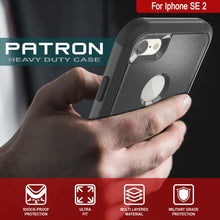 Cargar imagen en el visor de la galería, Punkcase for iPhone SE Belt Clip Multilayer Holster Case [Patron Series] [Black] (Color in image: Red-Black)
