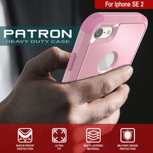 Cargar imagen en el visor de la galería, Punkcase for iPhone SE Belt Clip Multilayer Holster Case [Patron Series] [Pink] (Color in image: Red-Black)
