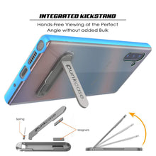 Cargar imagen en el visor de la galería, Galaxy Note 10 Lucid 3.0 PunkCase Armor Cover w/Integrated Kickstand and Screen Protector [Blue] (Color in image: Grey)
