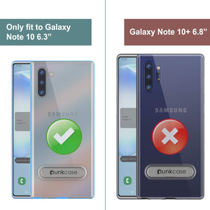 Galaxy Note 10 Lucid 3.0 PunkCase Armor Cover w/Integrated Kickstand and Screen Protector [Blue] (Color in image: Silver)