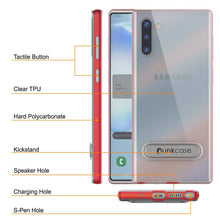 Cargar imagen en el visor de la galería, Galaxy Note 10 Lucid 3.0 PunkCase Armor Cover w/Integrated Kickstand and Screen Protector [Red] (Color in image: Black)
