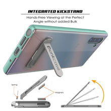 Cargar imagen en el visor de la galería, Galaxy Note 10 Lucid 3.0 PunkCase Armor Cover w/Integrated Kickstand and Screen Protector [Teal] (Color in image: Grey)
