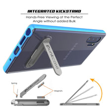 Cargar imagen en el visor de la galería, Galaxy Note 10+ Plus Lucid 3.0 PunkCase Armor Cover w/Integrated Kickstand and Screen Protector [Blue] (Color in image: Grey)
