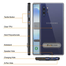 Cargar imagen en el visor de la galería, Galaxy Note 10+ Plus Lucid 3.0 PunkCase Armor Cover w/Integrated Kickstand and Screen Protector [Black] (Color in image: Grey)
