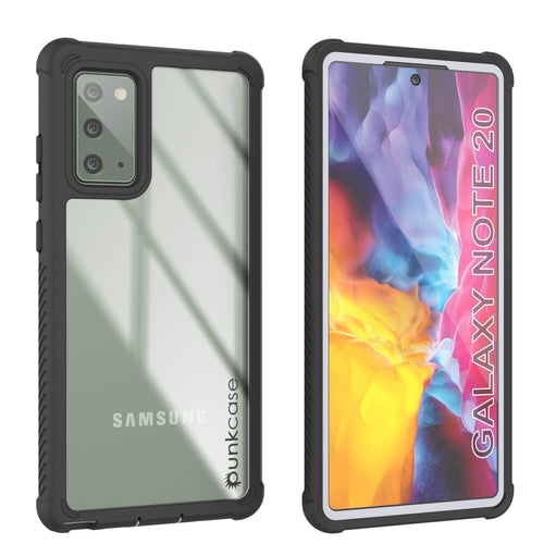 Punkcase Galaxy Note 20 Case, [Spartan Series] White Rugged Heavy Duty Cover W/Built in Screen Protector (Color in image: White)