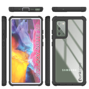 Punkcase Galaxy Note 20 Case, [Spartan Series] White Rugged Heavy Duty Cover W/Built in Screen Protector (Color in image: Red)