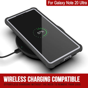 Punkcase Galaxy Note 20 Ultra Case, [Spartan Series] White Rugged Heavy Duty Cover W/Built in Screen Protector (Color in image: Light Green)