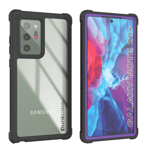 Punkcase Galaxy Note 20 Ultra Case, [Spartan Series] Purple Rugged Heavy Duty Cover W/Built in Screen Protector (Color in image: Purple)
