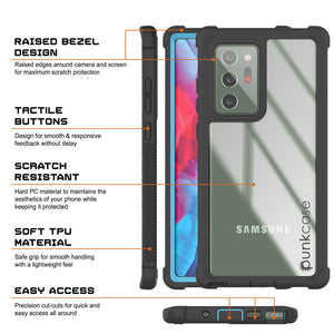 Punkcase Galaxy Note 20 Ultra Case, [Spartan Series] Light Blue Rugged Heavy Duty Cover W/Built in Screen Protector (Color in image: Pink)