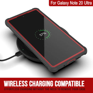 Punkcase Galaxy Note 20 Ultra Case, [Spartan Series] Red Rugged Heavy Duty Cover W/Built in Screen Protector (Color in image: Light Green)