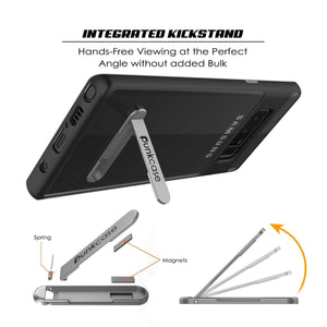 Galaxy Note 8 Case, PUNKcase [LUCID 3.0 Series] Armor Cover w/Integrated Kickstand [Black] (Color in image: Blue)
