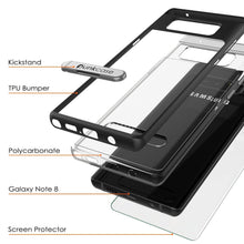 Cargar imagen en el visor de la galería, Galaxy Note 8 Case, PUNKcase [LUCID 3.0 Series] Armor Cover w/Integrated Kickstand [Black] (Color in image: Gold)
