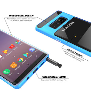 Galaxy Note 8 Case, PUNKcase [LUCID 3.0 Series] Armor Cover w/Integrated Kickstand [Blue] (Color in image: Gold)
