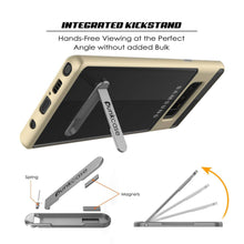 Load image into Gallery viewer, Galaxy Note 8 Case, PUNKcase [LUCID 3.0 Series] Armor Cover w/Integrated Kickstand [Gold] (Color in image: Grey)
