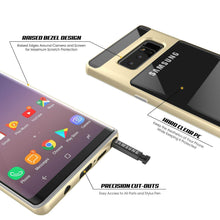 Load image into Gallery viewer, Galaxy Note 8 Case, PUNKcase [LUCID 3.0 Series] Armor Cover w/Integrated Kickstand [Gold] (Color in image: Blue)
