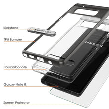 Load image into Gallery viewer, Galaxy Note 8 Case, PUNKcase [LUCID 3.0 Series] Armor Cover w/Integrated Kickstand [Grey] (Color in image: Gold)
