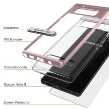 Load image into Gallery viewer, Galaxy Note 8 Case, PUNKcase [LUCID 3.0 Series] Armor Cover w/Integrated Kickstand [Rose Gold] (Color in image: Red)
