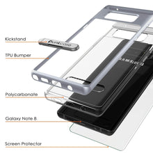 Load image into Gallery viewer, Galaxy Note 8 Case, PUNKcase [LUCID 3.0 Series] Armor Cover w/Integrated Kickstand [Silver] (Color in image: Red)
