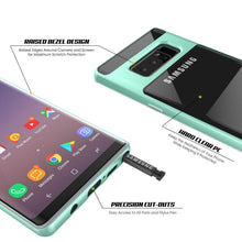 Load image into Gallery viewer, Galaxy Note 8 Case, PUNKcase [LUCID 3.0 Series] Armor Cover w/Integrated Kickstand [Teal] (Color in image: Silver)
