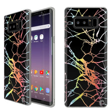 Load image into Gallery viewer, Punkcase Galaxy Note 8 Marble Case, Protective Full Body Cover W/PunkShield Screen Protector (Black Mirage) (Color in image: Black Mirage)
