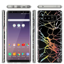 Load image into Gallery viewer, Punkcase Galaxy Note 8 Marble Case, Protective Full Body Cover W/PunkShield Screen Protector (Black Mirage) 
