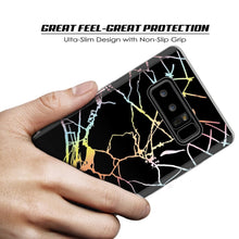 Load image into Gallery viewer, Punkcase Galaxy Note 8 Marble Case, Protective Full Body Cover W/PunkShield Screen Protector (Black Mirage) (Color in image: Rose Mirage)
