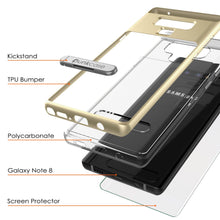 Load image into Gallery viewer, Galaxy Note 9 Lucid 3.0 PunkCase Armor Cover w/Integrated Kickstand and Screen Protector [Gold] (Color in image: Rose Gold)
