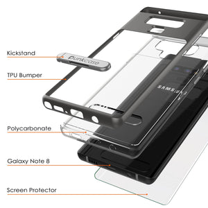 Galaxy Note 9 Lucid 3.0 PunkCase Armor Cover w/Integrated Kickstand and Screen Protector [Grey] (Color in image: Blue)