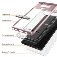 Load image into Gallery viewer, Galaxy Note 9 Lucid 3.0 PunkCase Armor Cover w/Integrated Kickstand and Screen Protector [Rose Gold] (Color in image: Teal)

