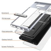 Cargar imagen en el visor de la galería, Galaxy Note 9 Lucid 3.0 PunkCase Armor Cover w/Integrated Kickstand and Screen Protector [Silver] (Color in image: Gold)

