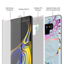 Load image into Gallery viewer, Galaxy Note 9 Full Body W/ Screen Protector Marble Case (Blue Marmo) (Color in image: Teal Onyx)
