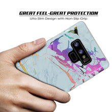 Load image into Gallery viewer, Galaxy Note 9 Full Body W/ Screen Protector Marble Case (Blue Marmo) (Color in image: Black Mirage)
