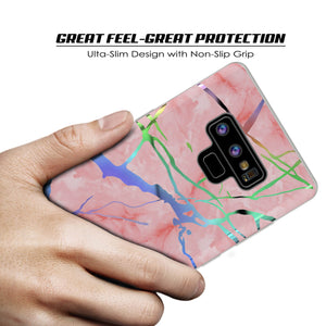 Galaxy Note 9 Full Body W/ Screen Protector Marble Case (Rose Mirage) (Color in image: Blanco Marmo)
