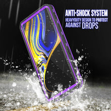 Cargar imagen en el visor de la galería, PunkCase Galaxy Note 9 Waterproof Case, [KickStud Series] Armor Cover [Purple] (Color in image: Teal)
